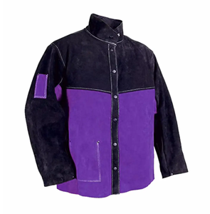 Chaqueta de soldadura de cuero Chaqueta de soldadores de trabajo resistente a chispas de seguridad industrial de cuero para servicio pesado - Product Image 5
