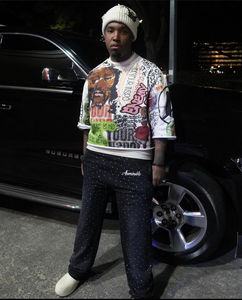 Camiseta recortada cuadrada de gran tamaño de algodón pesado personalizada para hombre, camiseta recortada con estampado DTG, diseño ajustado en caja, camiseta en blanco de alta calidad - Product Image 2