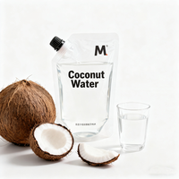 Boisson au coco en sachet avec bec verseur en gros, 250 ml, 500 ml, 1 L, étanche, écologique, emballage flexible, impression en gravure, personnalisable