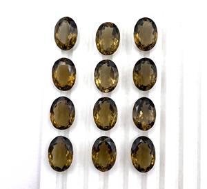 IGI รับรองแชมเปญธรรมชาติอัญมณีหลวม9*11-15*20มม. รูปไข่ตัดสีน้ำตาลทำหิน - Product Image 5