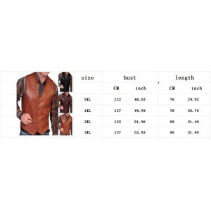 Men's <b>Leather</b> Vest V Neck Single-breasted Western <b>Sleeveless</b> Men Waistcoat Motorcycle Biker <b>Leather</b> <b>Jacket</b> Club - Product Image 5