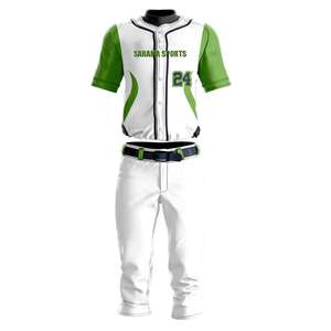 Ensemble uniforme de baseball pour hommes 100 % polyester en gros, service OEM avec design unique, respirant, vente en ligne - Product Image 1
