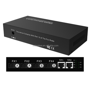 FTTH Fiber Optic Equipment Supply Gigabit SM Fiber Simplex 4SC to 2RJ45 Optical Fiber <b>Ethernet</b> Converter - Product Image 3