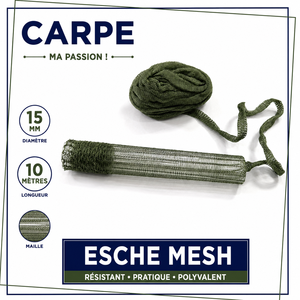 RECHARGE ESCHE MESH Vert 15mm 25mm 10 mètres Accessoires de protection pour la pêche à la carpe en eau douce, techniques de pêche au fond, matériau PP - Product Image 2