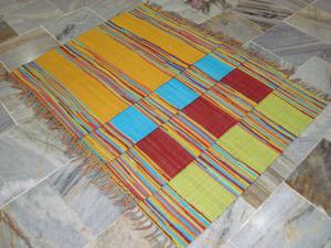 Lo último 2023 Indian Handloom 100% algodón Chindi Rag RUGS Doble cara uso cut-Shuttle diseños modernos - Product Image 2