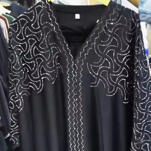 Ropa musulmana tradicional de mujer modesta elegante islámica Premium Fit Abaya Style Dubai-Accesorio incluido - Product Image 1