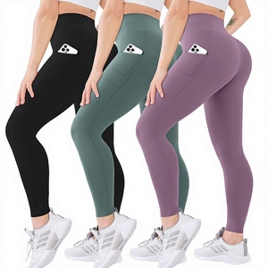 กางเกงเลกกิ้งโยคะลำลองสำหรับผู้หญิง มีกระเป๋าข้าง เอวสูง ป้องกันแบคทีเรีย ระบายอากาศได้ดี เหมาะสำหรับออกกำลังกาย วิ่ง ฟิตเนส ฝึกซ้อม สามารถสั่งทำได้ - Product Image 1