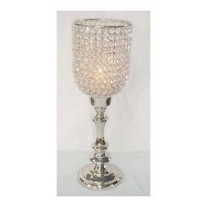 Mesa DE BODA decorativa de cristal de lujo para el hogar, centro de mesa, comedor, habitación de invitados y lámpara de sala de estar, acabado recubierto de plata - Product Image 1