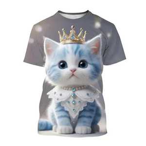 Mode Cat3D Imprimer T-shirt Mignon Animal Pet Cats Graphic T-shirt - Product Image 3