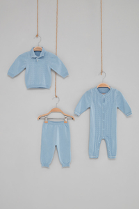 Pull en tricot pour bébé OEM avec fermeture à boutons - Vêtements en tricot pour bébé personnalisés 100% coton biologique, respectueux de l'environnement, doux pour la peau, toutes saisons - Product Image 3