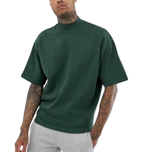 Alta calidad de lujo 100% algodón recortado camisetas hombres personalizado peso pesado Oversized100 % algodón camiseta para hombres - Product Image 1