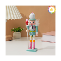 Ensemble de soldat casse-noisette de Noël en bois classique du Vietnam idéal pour la collection de cadeaux de vacances et la décoration de la maison