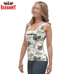Nueva llegada mujeres Casual Fitness Tank Top transpirable tela suave con logotipo personalizado sublimación impresión venta al por mayor tasa camiseta sin mangas - Product Image 4