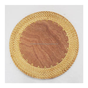 Manteles Individuales Redondos de Mimbre Tejido a Mano de Primera Calidad de Vietnam, de King Craft Viet Charger Plate - Product Image 6