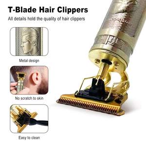 Tondeuse à cheveux électrique sans fil professionnelle pour hommes, 10 guides de coupe, rasoir à barbe rechargeable à l'épreuve du rasoir, alimentation USB - Product Image 5