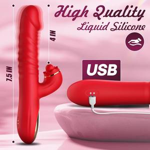 Nueva llegada Slap Dildo Vibrador Telescópico Swing Vibrador Masturbación femenina Stick Productos sexuales para adultos - Product Image 5