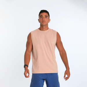 Débardeur de sport personnalisé de haute qualité pour hommes, débardeur décontracté en coton respirant, débardeur uni - Product Image 6