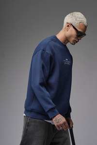 Sweat à capuche à col rond surdimensionné pour hommes pull ample à manches longues Streetwear décontracté mode hiver chaud doublé anti-rides haut en polaire - Product Image 5