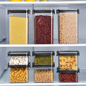 Hộp Đựng Thức Ăn Trong Suốt Kín Khí Cho Thú Cưng Hộp Đựng Ngũ Cốc Trong Suốt Kín Khí Hộp Đựng Thức Ăn Sắp Xếp Đồ Ăn Bộ Hộp Nhựa Nhà Bếp - Product Image 1