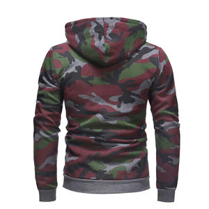 เสื้อฮู้ดและสเวตเตอร์ของผู้ชายเสื้อฮู้ดแบบซิปผ้าฟลีซโพลีเอสเตอร์100% พิมพ์ลายพรางสินค้ามาใหม่2025 - Product Image 2