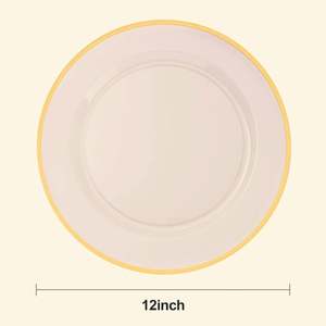 Set D'Assiettes Mélamine Assiettes a Snacks Plaques Nominatives De Mariage Blanches Carrees En Céramique Grises Sous Les Dorees - Product Image 2