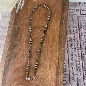 Collier de perles sterling de 18 pouces de 3mm à 8mm enfilé à la main en argent sterling élégant cadeau de bijoux faits à la main - Product Image 2