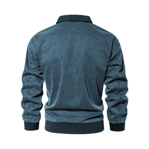 2025 Top qualité en gros hommes hiver Denim veste coupe-vent épais polaire chaud mode col décontracté - Product Image 2