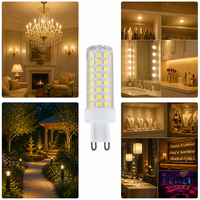 Ampoule LED G9 sans scintillement, en céramique et PC, 7W, 870LM, 360 degrés, pour éclairage résidentiel de plafond et spot, AC 220-240V, IRC>80