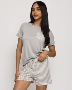 Conjuntos cortos y camiseta de dos piezas Midi de punto informal para mujer de verano - Product Image 6