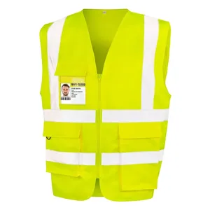 Gilet de sécurité robuste personnalisé avec autocollants et lumières réfléchissants pour le merchandising promotionnel - Product Image 5