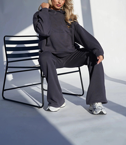 IRON MARK INDUSTRIES Ensemble 2 pièces unisexe hiver, sweat à capuche et pantalon de jogging polaire, imprimé personnalisé délavé à l'acide, motif animal, pour maternité - Product Image 4