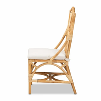 Chaise de salle à manger contemporaine élégante en rotin naturel écologique, tressée à la main, personnalisable, pour la maison, le bureau, l'hôtel, vente en gros