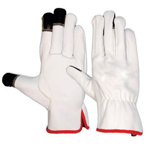 Guantes de cuero de grano de piel de vaca de alta resistencia de calidad superior para protección de manos y brazos de seguridad industrial para trabajar y conducir - Product Image 1