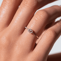 Bague en zircon à nœud infini en gros personnalisée en vrac, plaquée or S925, bijoux de couple