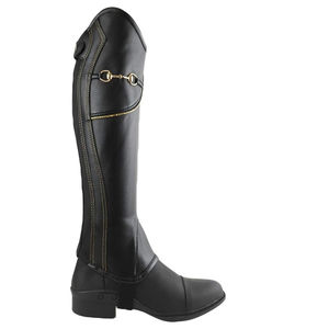 Nuevos CHAPS de equitación de media calidad para hombres y mujeres Equipo de cuero Chaps de cuero genuino a la venta - Product Image 2