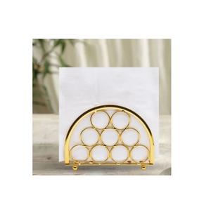 Servilletero hecho a mano amigable a granel Decoración de mesa plata oro rosa servilletero de metal para fiesta de boda - Product Image 4