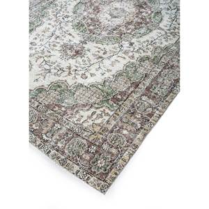 Tapis en laine gris et noir vintage noué à la main, motif médaillon classique, puzzle rectangulaire pour couloir, tapis moelleux pour salon - Pae-2753 - Product Image 2