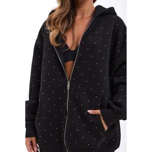 Sweat-shirt 6751 - Noir, tissu tricoté surdimensionné, respirant, coupe confortable - Product Image 2