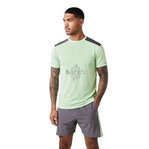 Conjunto de Verano de Alta Calidad, 100% Algodón, Transpirable, Informal, para Hombre, Camiseta de Manga Corta y Pantalones Cortos, Color Personalizado, Tela de 300g - Product Image 2