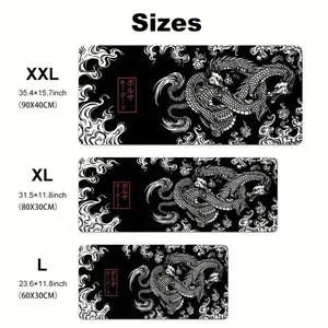 2024 Hot Selling Extended Gaming Desktop Mouse Pad Dragon Keyboard Pad With Waterproof Fabric XXL Stitching Edge Mat For Gamers