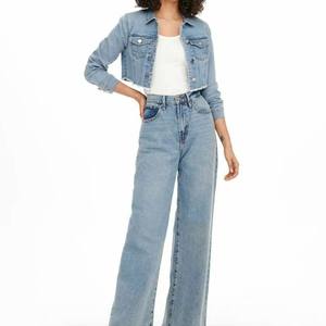 Wholesale <b>Womens</b> Fashion <b>Short</b> Denim <b>Jacket</b> Button Front Slim Fit Jean Coat Casual Outerwear for Wholesale Retail Private Label - Product Image 4