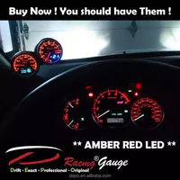 52mm voiture jauge de pression d'huile analogique numérique blanc ambre LED électrique double vue ensemble moteur pas à pas course Auto jauge