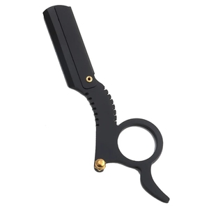 Mini pouce en acier inoxydable à l'ancienne rasoir sourcil cheveux rasage outil visage nettoyage porte-ciseaux sans lame rasoir de sécurité - Product Image 6