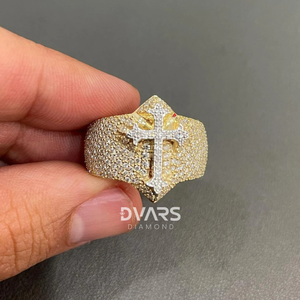 Anillo de Moissanita Hip Hop Hecho a Medida para Hombre, Plata 925, Chapado en Oro Rosa, Personalizado, para Boda, Fiesta, Estilo Campeón - Product Image 1