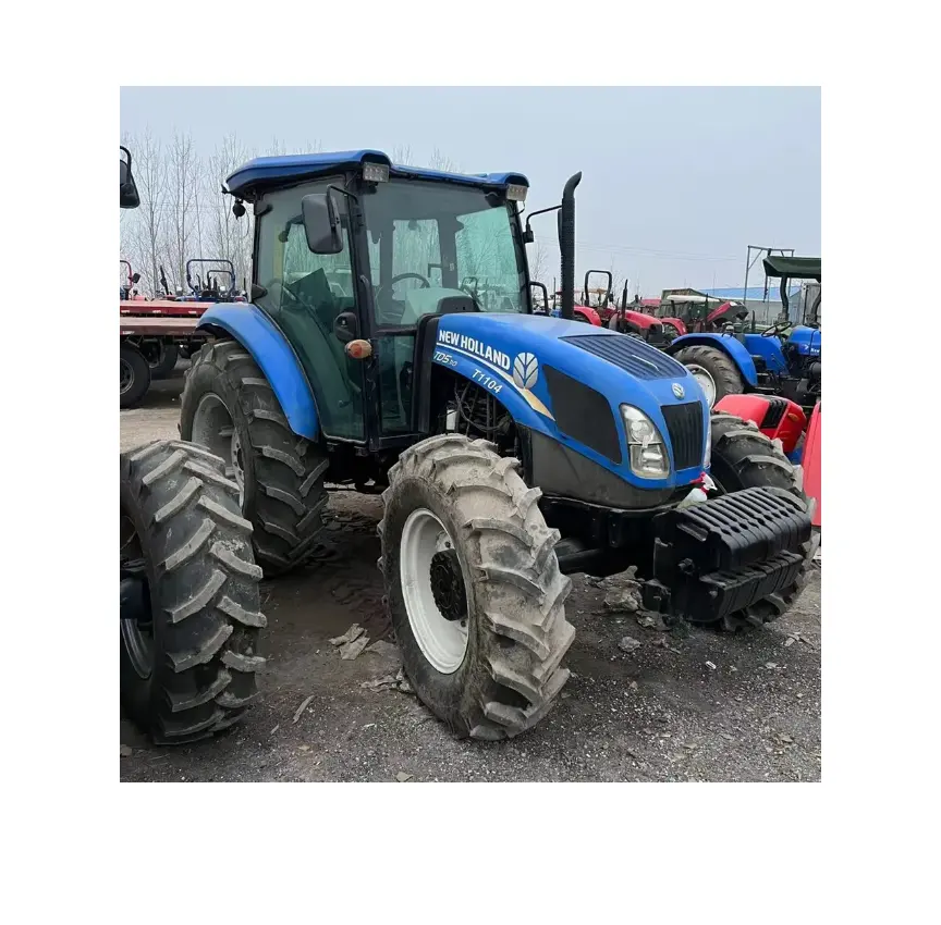 Tractores agrícolas baratos 70hp 4x4wd tractor usado para agricultura sin cabina con Rotavator