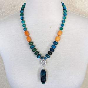 Collar Grueso de Cuentas de Resina Hechas a Mano para Mujer, Joyería de Moda, Especial de Navidad - Product Image 1