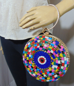 Ethnic Clutch <b>Vintage</b> Bag Handmade Metal Bag Mosaic Stone Purse Shell Bag Hand Clutch <b>Handbag</b> for Women From Clutches - Product Image 6