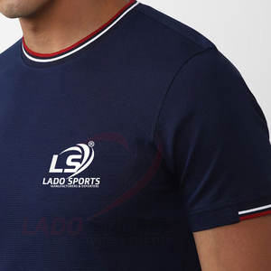 Camiseta ligera de tamaño personalizado para hombre, algodón duradero/fibra de bambú, patrón sólido, último estilo - Product Image 6