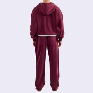 Nouvelle mode 100% coton fermeture éclair hommes hiver acide lavage survêtement ensemble respirant lourd personnalisé écologique conception personnalisée - Product Image 2