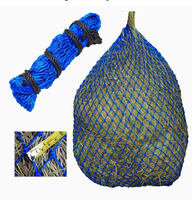 Porte-foin en nylon résistant et durable pour chevaux, poneys, utilisation à la ferme, filet d'alimentation pour chevaux, maille de 2x2 pouces, résistant aux déchirures, alimentation lente, facile à nettoyer